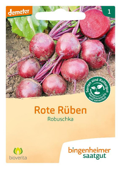 Produktfoto zu Saatgut Rote Bete Robuschka von Bingenheimer Saatgut