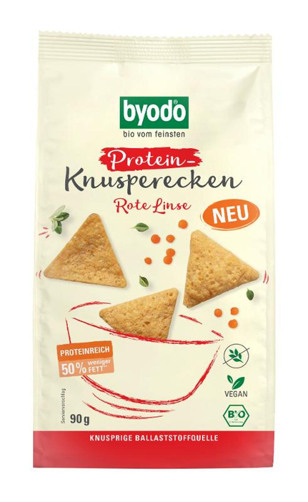 Produktfoto zu Knusperecken Rote Linse Protein von Byodo