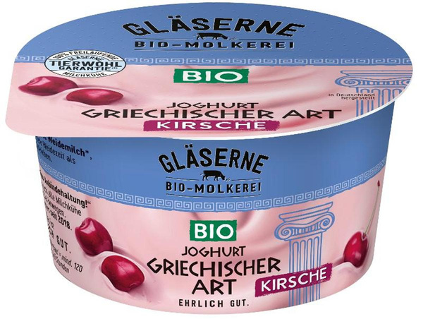 Produktfoto zu Joghurt griech. Art Kirsche von Gläserne Molkerei