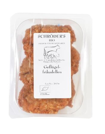 Produktfoto zu Geflügel Frikadellen 3 Stück von Schröder´s Bio
