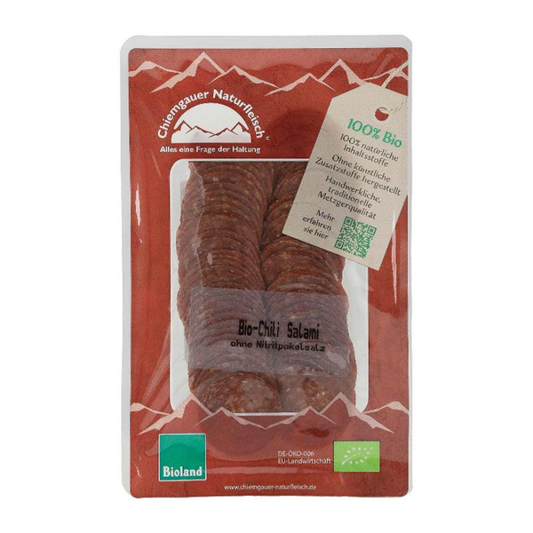 Produktfoto zu Chili Salami, geschnitten vom Chiemgauer Naturfleisch
