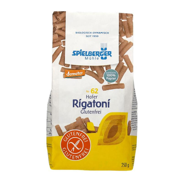 Produktfoto zu Hafer Rigatoni glutenfrei von Spielberger