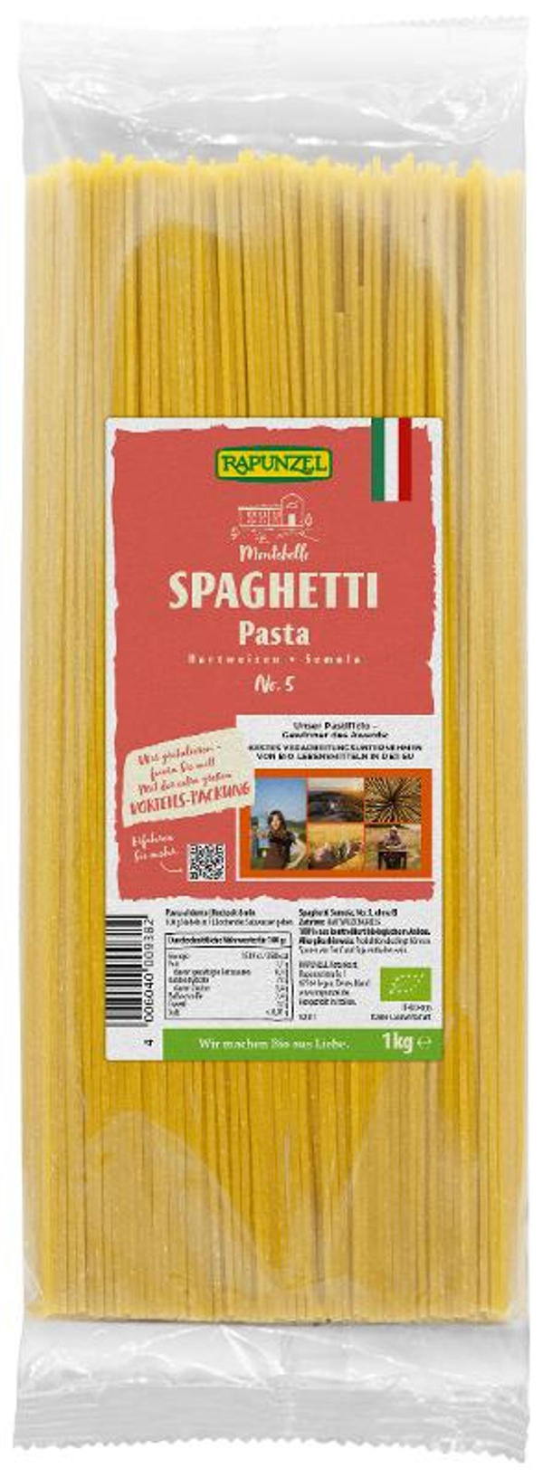 Produktfoto zu Spaghetti 1Kg Semola No.5 von Rapunzel