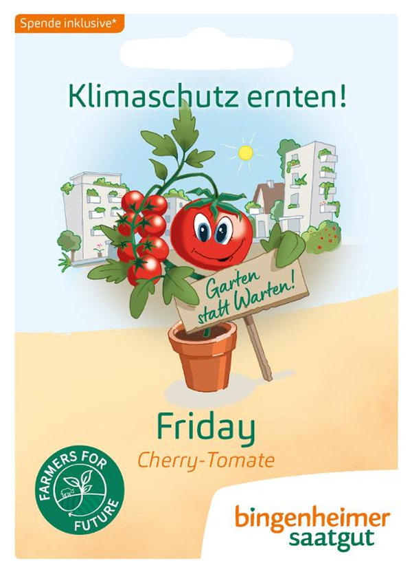 Produktfoto zu Saatgut Cherry-Tomate Fridays for Future von Bingenheimer Saatgut