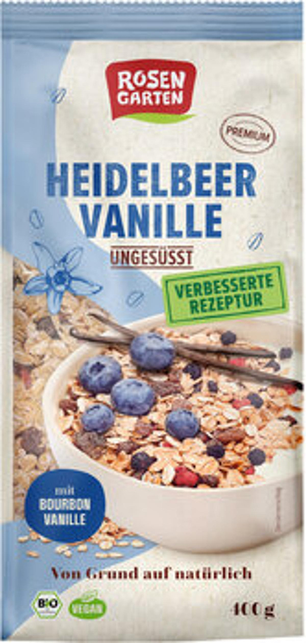 Produktfoto zu Heidelbeer Vanille Müsli ungesüsst von Rosengarten