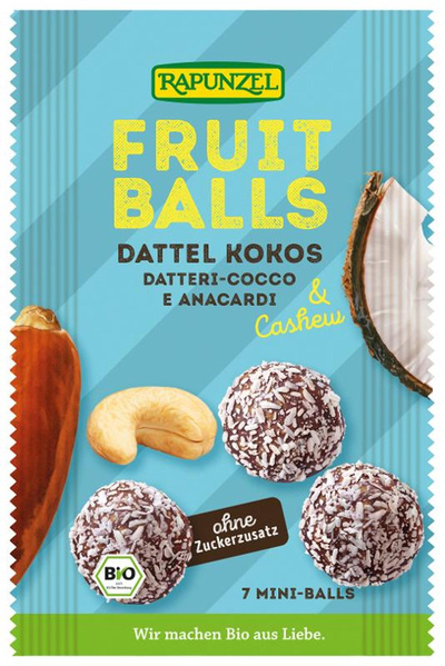Produktfoto zu Fruit-Balls Dattel-Kokos & Cashew von Rapunzel