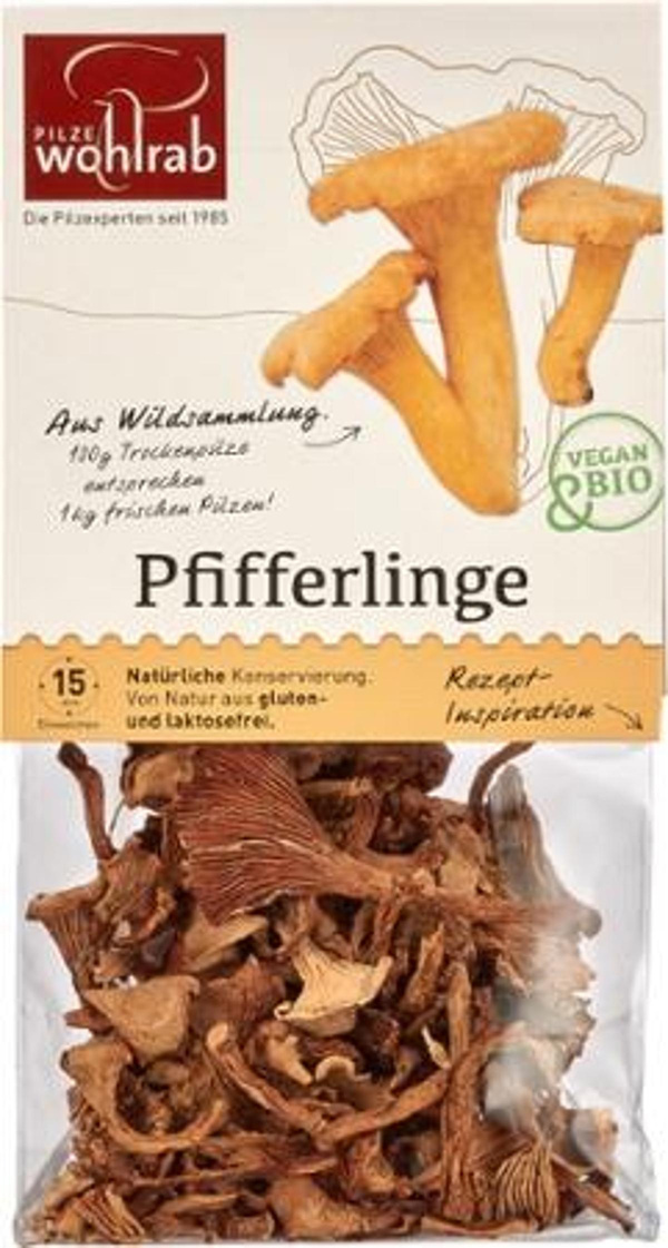 Produktfoto zu Pfifferlinge getrocknet von  Wohlrab