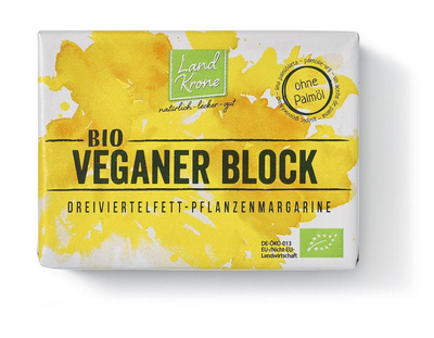 Produktfoto zu Margarine, der veganer Block von Landkrone Bio
