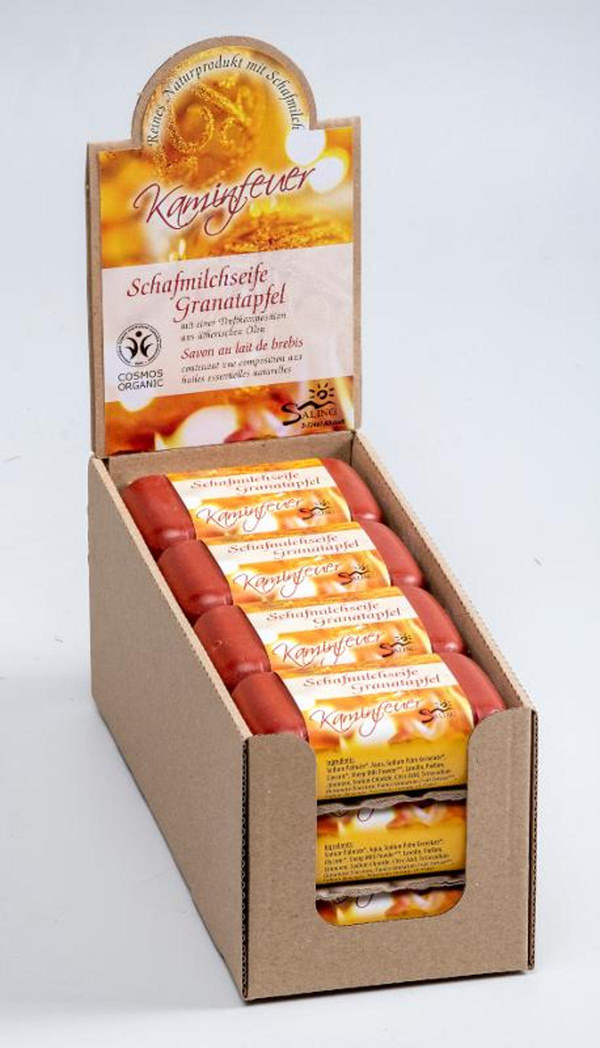 Produktfoto zu Schafmilchseife Granatapfel Kaminfeuer
