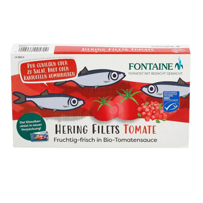 Produktfoto zu Zarte Heringfilets in Tomatencreme von Fontaine