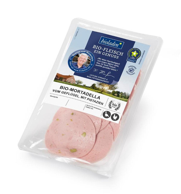 Produktfoto zu Geflügel-Mortadella mit Pistazien von bioladen
