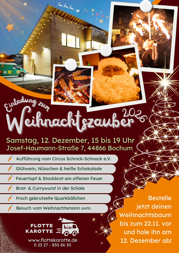 KI generiert: Einladung zum Weihnachtszauber 2020 mit Programm und Infos.
