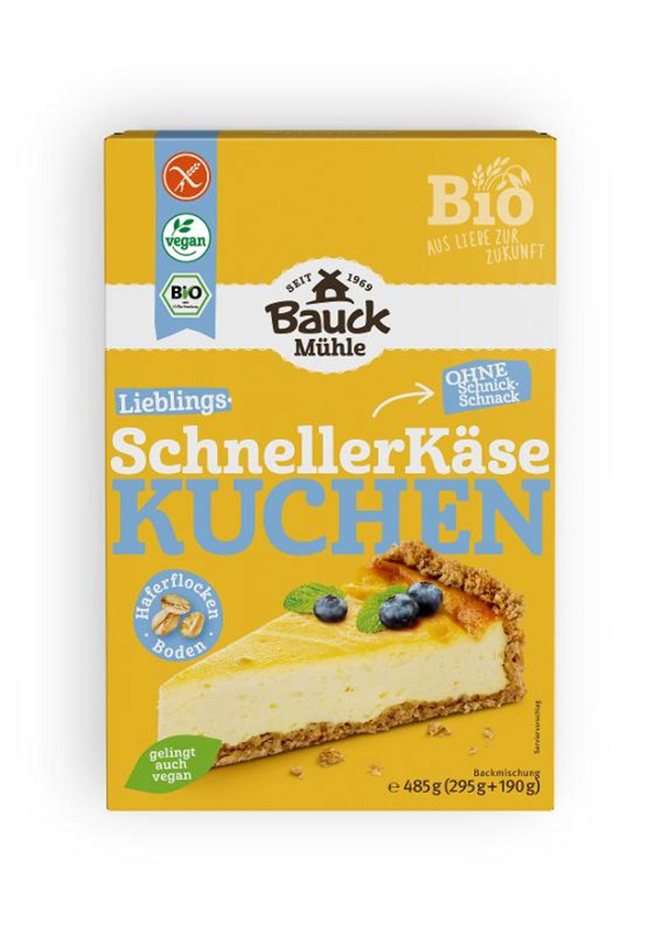 Produktfoto zu Schneller Käsekuchen Backmischung von Bauck