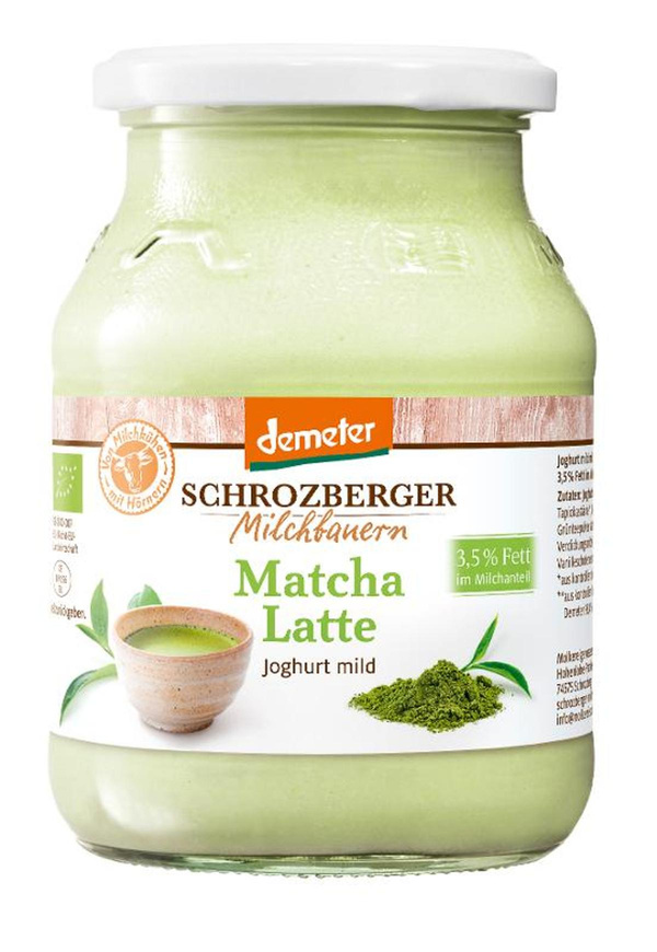 Produktfoto zu Joghurt Matcha Latte 3,5% von Schrozberger
