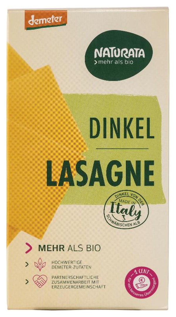 Produktfoto zu Dinkel Lasagne hell von Naturata