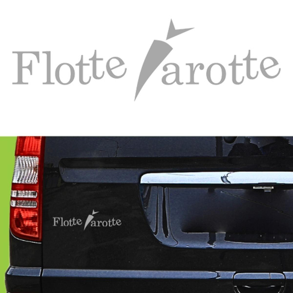 Produktfoto zu Flotte Karotte Fan-Aufkleber SILBER - dunkle Fahrzeuge