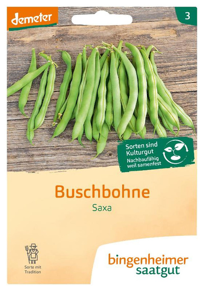 Produktfoto zu Saatgut Buschbohne Saxa von Bingenheimer