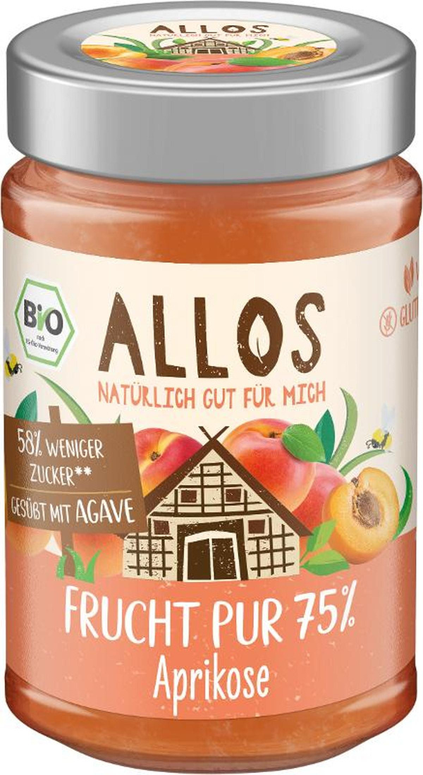 Produktfoto zu Frucht Pur Aprikose von Allos