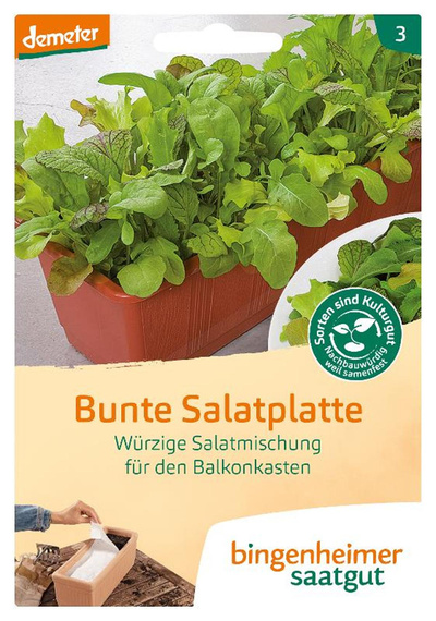 Produktfoto zu Saatgut Salatplatte von Bingenheimer Saatgut