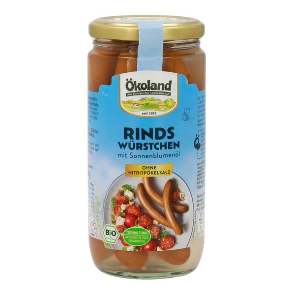 Produktfoto zu Rindswürstchen im Glas von Ökoland