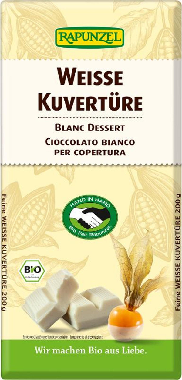 Produktfoto zu Weiße Kuvertüre von Rapunzel