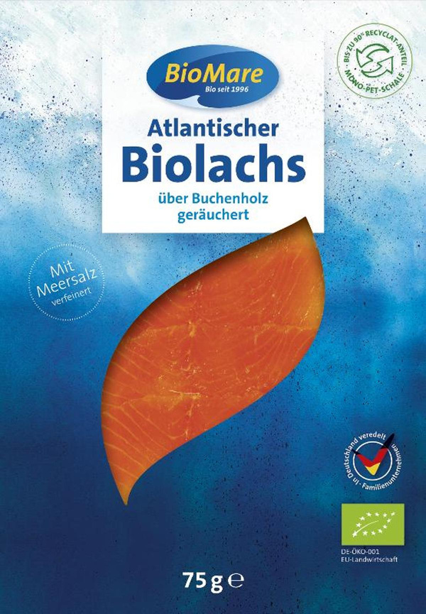 Produktfoto zu Irischer Atlantik Lachs, geräuchert von bio-Mare