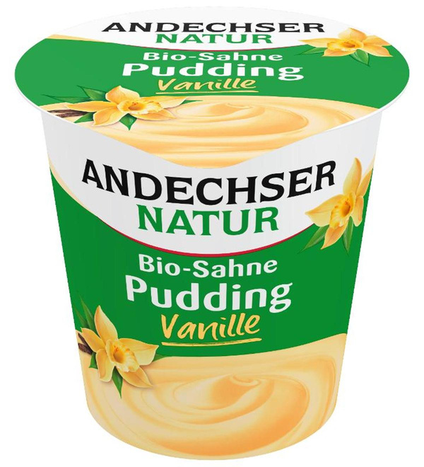 Produktfoto zu Vanille-Sahne-Pudding von Andechser