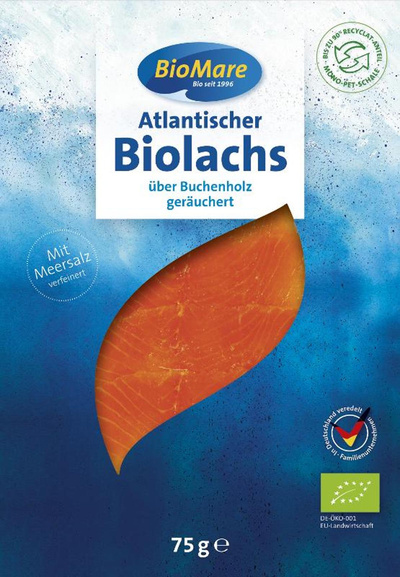 Produktfoto zu Irischer Atlantik Lachs, geräuchert von bio-Mare