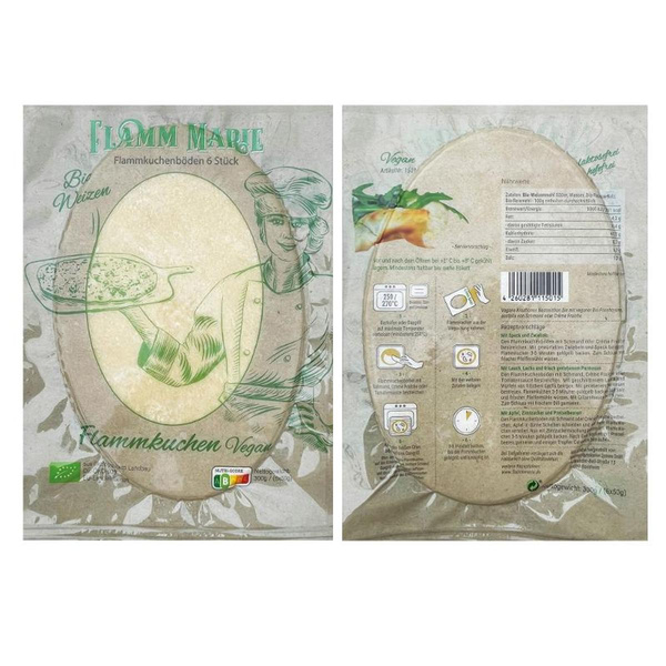 Produktfoto zu Flammkuchenböden Weizen  - 6 Stück von Flamm Marie