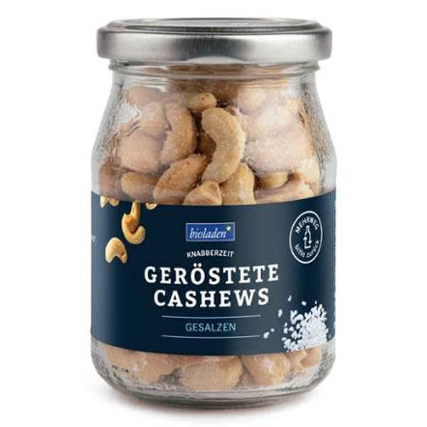 Produktfoto zu Cashews geröstet gesalzen von bioladen