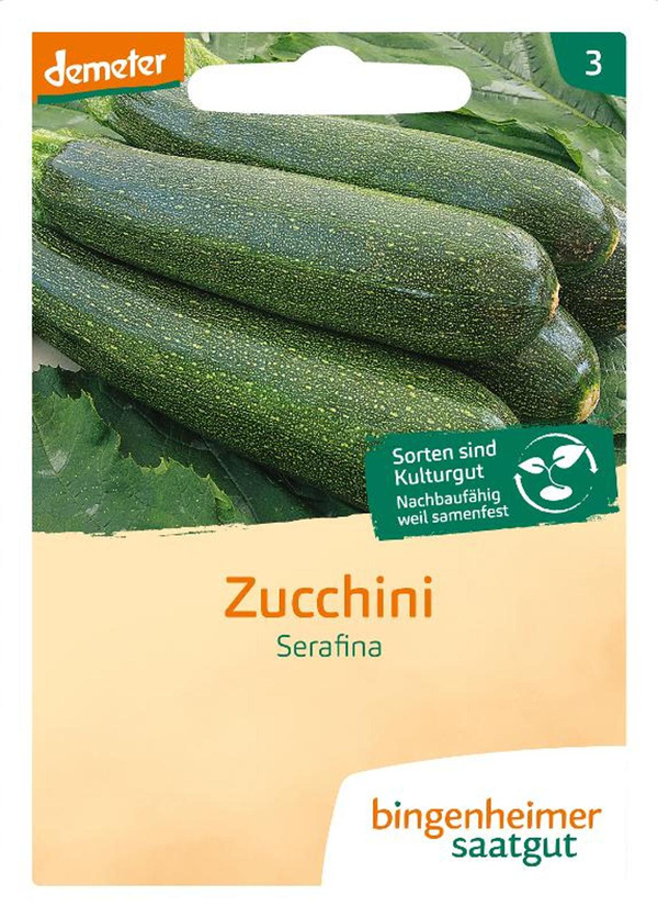 Produktfoto zu Saatgut Zucchini Serafina von Bingenheimer Saatgut