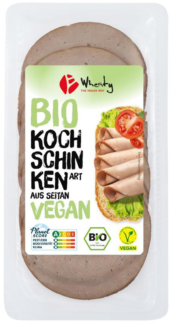Produktfoto zu Veganer Aufschnitt nach Kochschinken Art von Wheaty