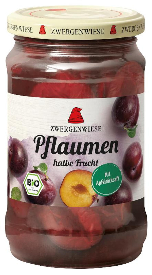 Produktfoto zu Halbe Pflaumen im Glas von Zwergenwiese