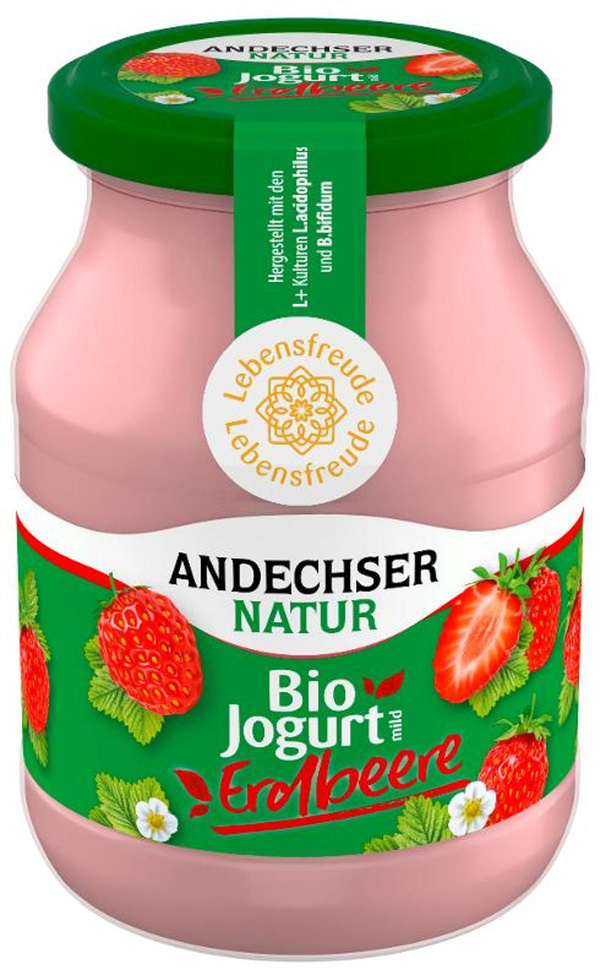 Produktfoto zu Joghurt Erdbeere von Andechser