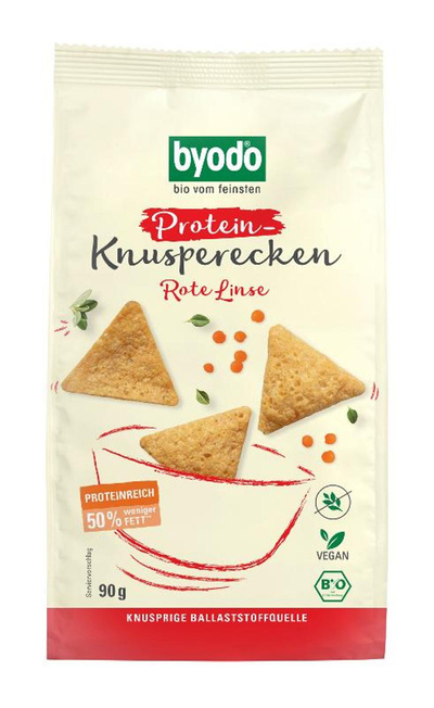 Produktfoto zu Knusperecken Rote Linse Protein von Byodo