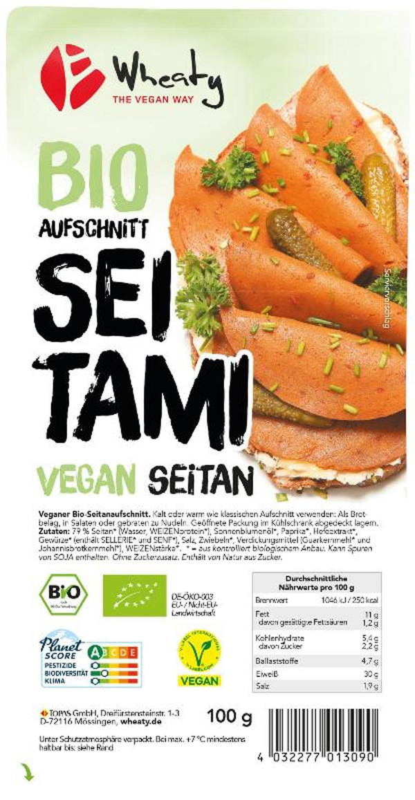 Produktfoto zu Veganer Aufschnitt Seitami von Wheaty