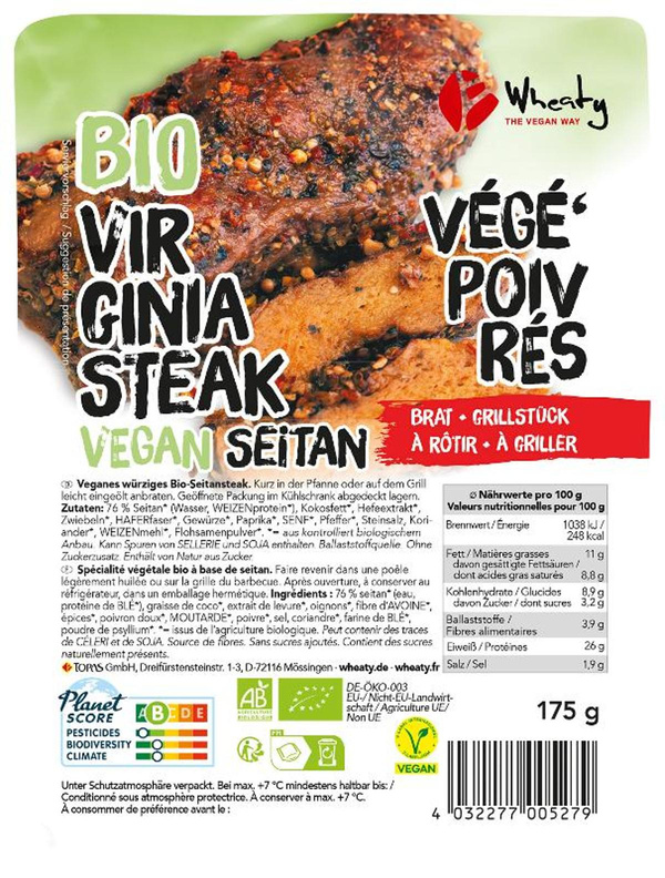 Produktfoto zu Virginia Steak von Wheaty