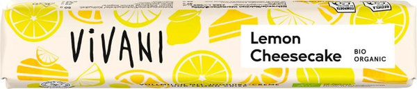 Produktfoto zu Lemon Cheesecake Riegel von Vivani