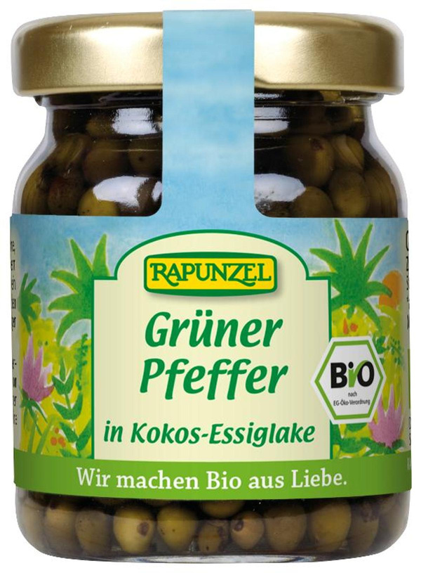 Produktfoto zu Grüner Pfeffer in Kokos-Essiglake von Rapunzel