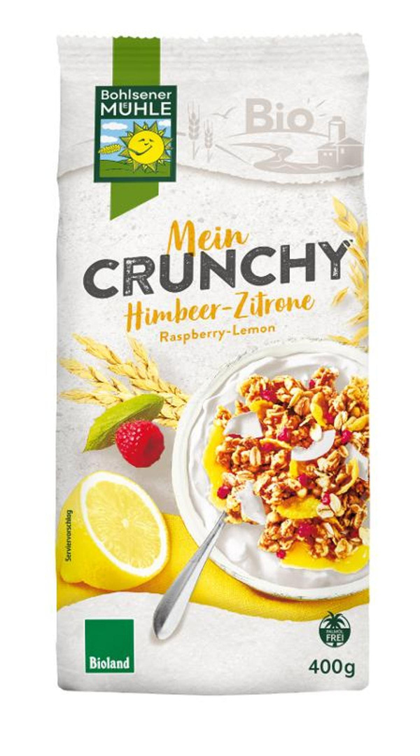 Produktfoto zu Mein Crunchy Himbeer Zitronen von Bohlsener Mühle
