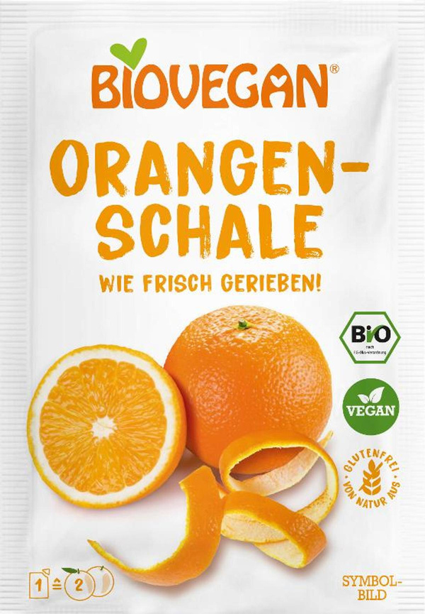 Produktfoto zu Geriebene Orangenschalen von Biovegan