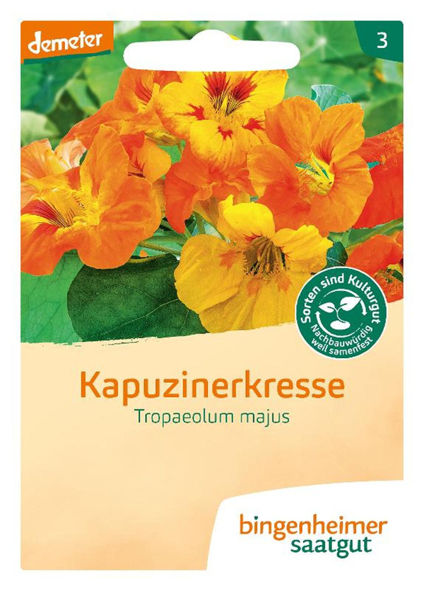 Produktfoto zu Saatgut Kapuzinerkresse von Bingenheimer Saatgut