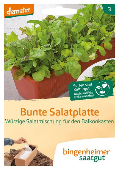 Produktfoto zu Saatgut Salatplatte von Bingenheimer Saatgut