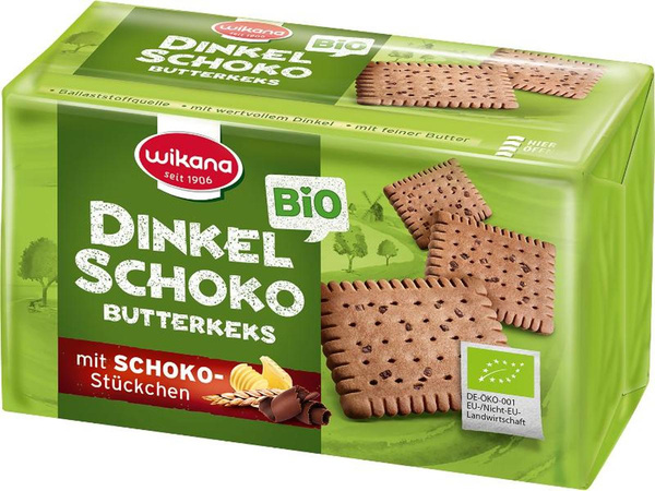 Produktfoto zu Dinkel Schoko Butterkeks von Wikana