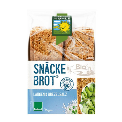Produktfoto zu Laugen & Brezelsalz Snäckebrot von Bohlsener Mühle