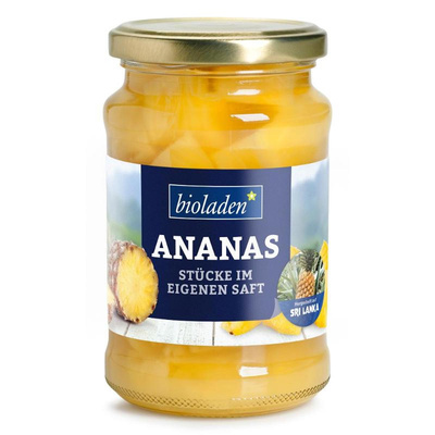 Produktfoto zu Ananasstücke in eigenem Saft von bioladen