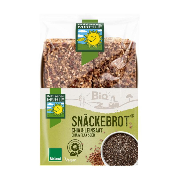 Produktfoto zu Snäckebrot Chia Leinsaat von Bohlsener Mühle