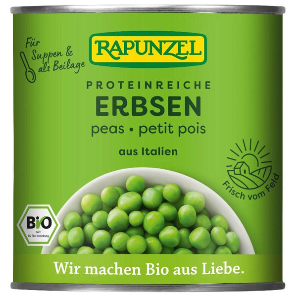 Produktfoto zu Erbsen in der Dose von Rapunzel