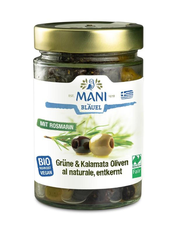 Produktfoto zu Kalamata Oliven Rosmarin von MANI