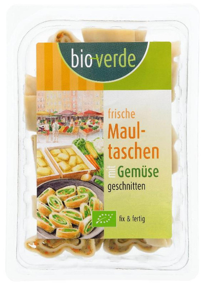 Produktfoto zu Maultaschen geschnitten mit Gemüse von bio-verde